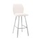 Armen Living Tandy White Faux Leather and Brushed Stainless Steel 30" Bar Stool LCTNBABSWH30 - alternate 1